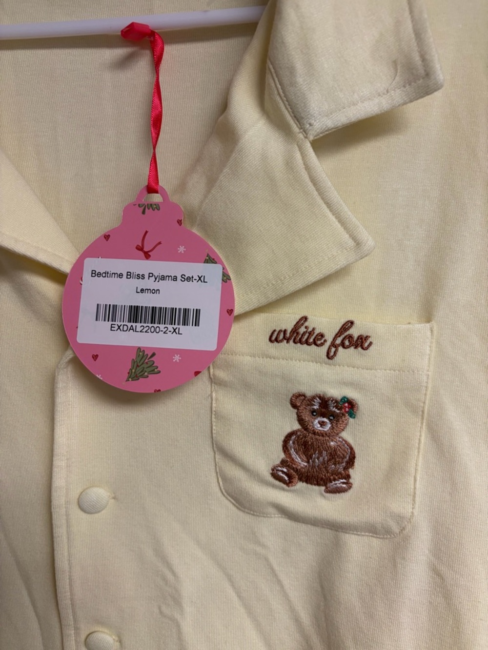 White Fox Pajama Set - Picture 3 of 7